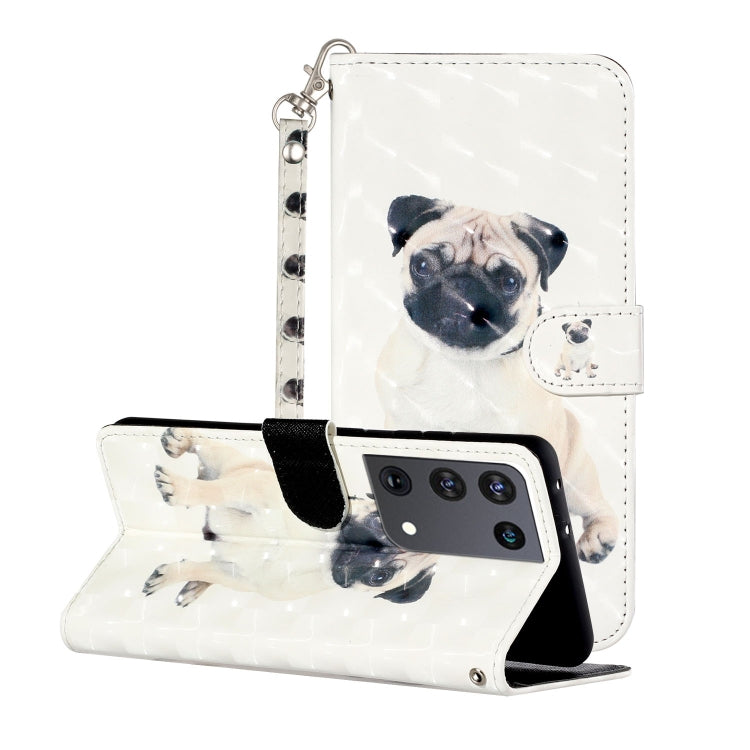 3D Pattern Horizontal Flip Leather Case with Holder & Card Slots & Wallet & Lanyard, For Samsung Galaxy S21 5G, For Samsung Galaxy S21+ 5G, For Samsung Galaxy S21 Ultra 5G