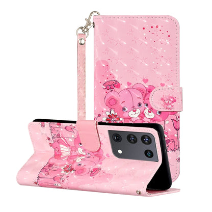 3D Pattern Horizontal Flip Leather Case with Holder & Card Slots & Wallet & Lanyard, For Samsung Galaxy S21 5G, For Samsung Galaxy S21+ 5G, For Samsung Galaxy S21 Ultra 5G