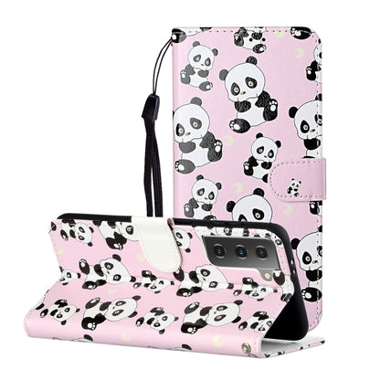 Oil Embossed Coloured Drawing Pattern Horizontal Flip PU Leather Case with Holder & Card Slots & Wallet & Lanyard, For Samsung Galaxy S21 5G, For Samsung Galaxy S21+ 5G, For Samsung Galaxy S21 Ultra 5G