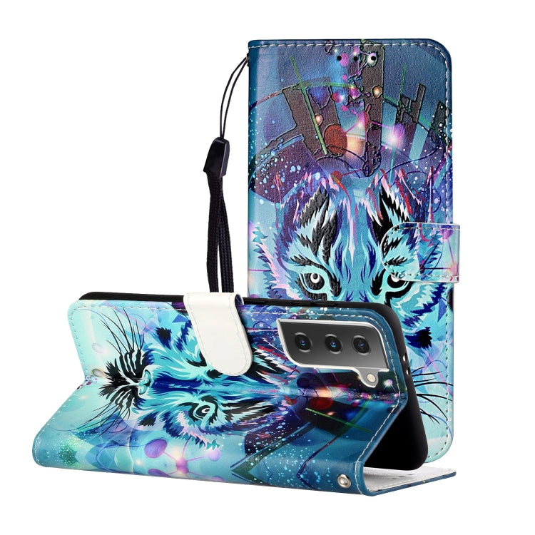 Oil Embossed Coloured Drawing Pattern Horizontal Flip PU Leather Case with Holder & Card Slots & Wallet & Lanyard, For Samsung Galaxy S21 5G, For Samsung Galaxy S21+ 5G, For Samsung Galaxy S21 Ultra 5G