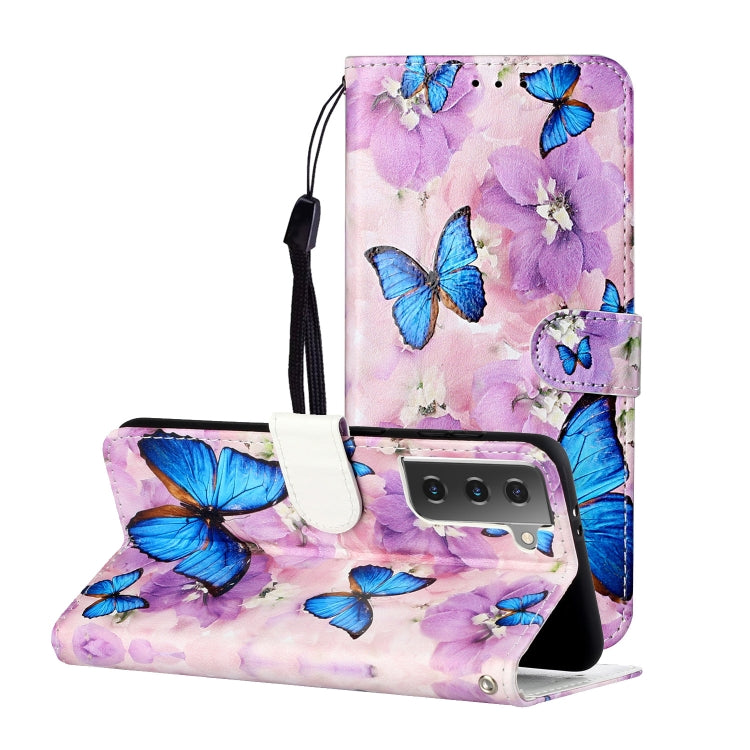 Oil Embossed Coloured Drawing Pattern Horizontal Flip PU Leather Case with Holder & Card Slots & Wallet & Lanyard, For Samsung Galaxy S21 5G, For Samsung Galaxy S21+ 5G, For Samsung Galaxy S21 Ultra 5G