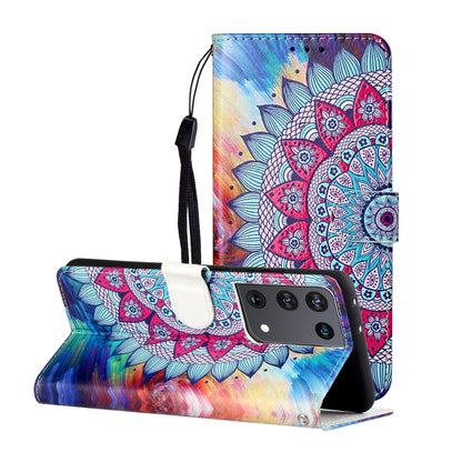 Oil Embossed Coloured Drawing Pattern Horizontal Flip PU Leather Case with Holder & Card Slots & Wallet & Lanyard, For Samsung Galaxy S21 5G, For Samsung Galaxy S21+ 5G, For Samsung Galaxy S21 Ultra 5G