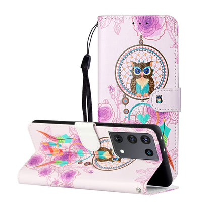 Oil Embossed Coloured Drawing Pattern Horizontal Flip PU Leather Case with Holder & Card Slots & Wallet & Lanyard, For Samsung Galaxy S21 5G, For Samsung Galaxy S21+ 5G, For Samsung Galaxy S21 Ultra 5G