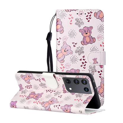 Oil Embossed Coloured Drawing Pattern Horizontal Flip PU Leather Case with Holder & Card Slots & Wallet & Lanyard, For Samsung Galaxy S21 5G, For Samsung Galaxy S21+ 5G, For Samsung Galaxy S21 Ultra 5G