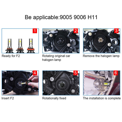 2 PCS DC9-36V / 25W / 6000K / 2500LM IP68 Waterproof Car LED Headlight, F2 880 / 881 / H27, F2 9004 / HB1, F2 9005 / HB3 / H10, F2 9006 / HB4, F2 9007 / HB5, F2 9012, F2 H1, F2 H3, F2 H4 / HB2 / 9003, F2 H7, F2 H8 / H9 / H11, F2 H13