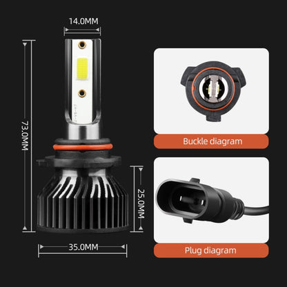 2 PCS DC9-36V / 25W / 6000K / 2500LM IP68 Waterproof Car LED Headlight, F2 880 / 881 / H27, F2 9004 / HB1, F2 9005 / HB3 / H10, F2 9006 / HB4, F2 9007 / HB5, F2 9012, F2 H1, F2 H3, F2 H4 / HB2 / 9003, F2 H7, F2 H8 / H9 / H11, F2 H13