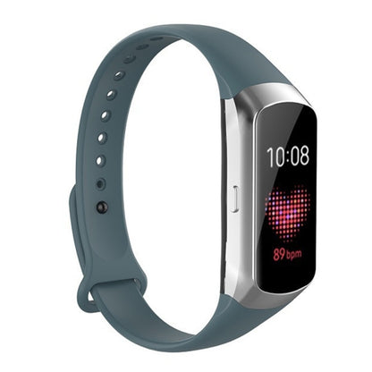 For Samsung Galaxy Fit SM-R370 Silicone Glossy Nail Button Replacement Strap Watchband