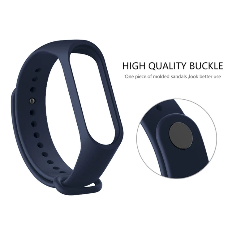 For Xiaomi Mi Band 6 (CA8856) Solid Color Silicone Replacement Strap Watchband