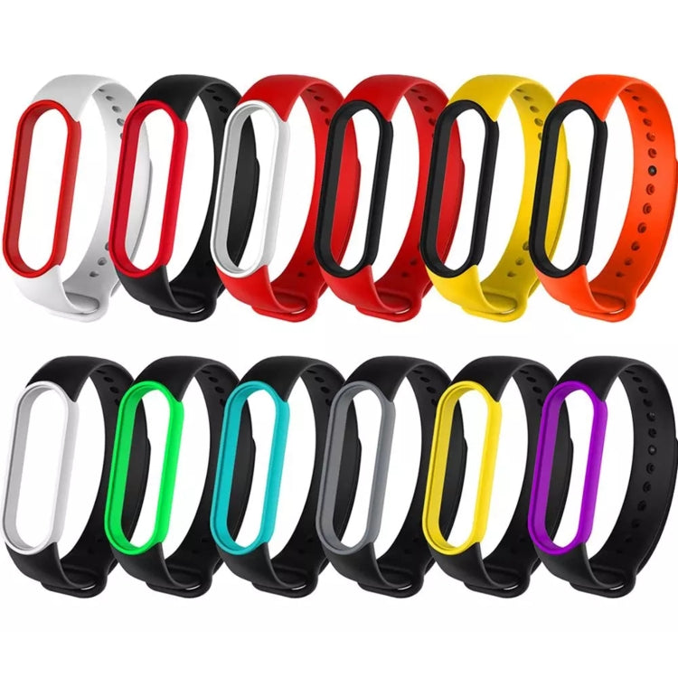 For Xiaomi Mi Band 6 (CA8856) Two-color Silicone Replacement Strap Watchband