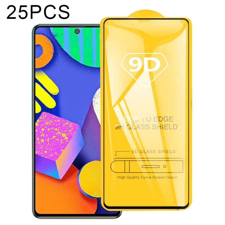 25 PCS 9D Full Glue Full Screen Tempered Glass Film, For Samsung Galaxy M62 (25 PCS), For Samsung Galaxy F62 (25 PCS), For Xiaomi Redmi Note 10 / Note 11 5G International Version / Note 10 Overseas Version 6.43 (25 PCS)