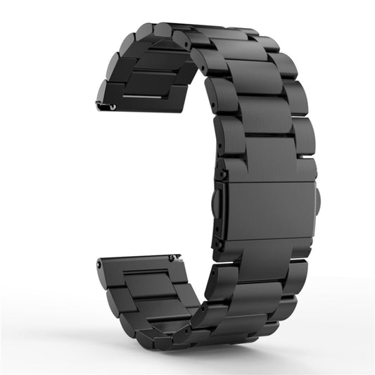 20mm Three Flat Buckle Stainless Steel Replacement Watchband for Samsung Galaxy Watch Active 2 / Amazfit GTS 2