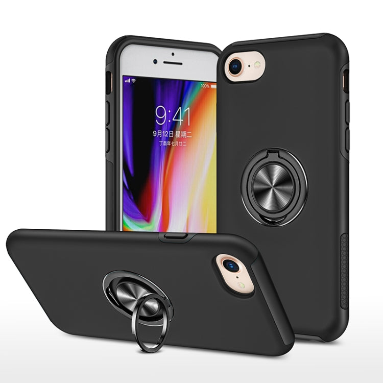 PC + TPU Shockproof Magnetic Protective Case with Invisible Ring Holder, For iPhone 6, For iPhone 6 Plus, For iPhone SE 2022 / SE 2020 / 8 / 7, For iPhone 8 Plus / 7 Plus, For iPhone XS / X, For iPhone XR, For iPhone XS Max, For iPhone 11