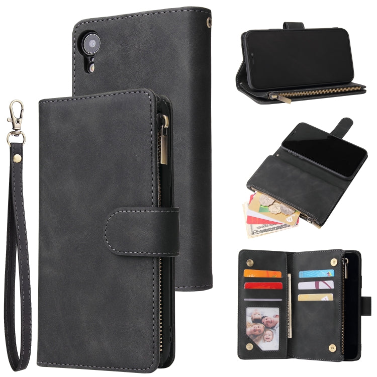 Multifunctional Retro Frosted Horizontal Flip Leather Case with Card Slot & Holder & Zipper Wallet & Photo Frame & Lanyard, For iPhone 6 & 6s, For iPhone 6 Plus & 6s Plus, For iPhone XS / X, For iPhone XR, For iPhone XS Max, For iPhone 11 Pro          ...
