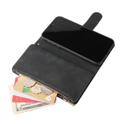 Multifunctional Retro Frosted Horizontal Flip Leather Case with Card Slot & Holder & Zipper Wallet & Photo Frame & Lanyard, For iPhone 6 & 6s, For iPhone 6 Plus & 6s Plus, For iPhone XS / X, For iPhone XR, For iPhone XS Max, For iPhone 11 Pro          ...