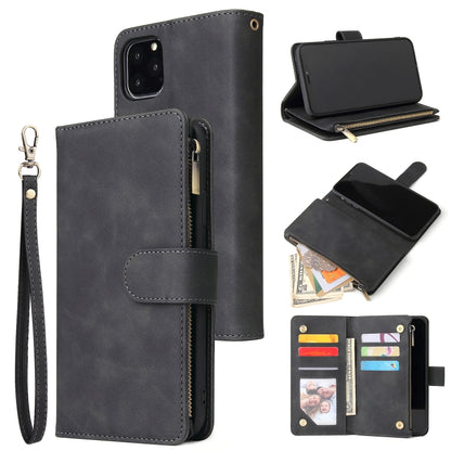 Multifunctional Retro Frosted Horizontal Flip Leather Case with Card Slot & Holder & Zipper Wallet & Photo Frame & Lanyard, For iPhone 6 & 6s, For iPhone 6 Plus & 6s Plus, For iPhone XS / X, For iPhone XR, For iPhone XS Max, For iPhone 11 Pro          ...