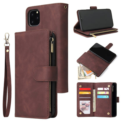 Multifunctional Retro Frosted Horizontal Flip Leather Case with Card Slot & Holder & Zipper Wallet & Photo Frame & Lanyard, For iPhone 6 & 6s, For iPhone 6 Plus & 6s Plus, For iPhone XS / X, For iPhone XR, For iPhone XS Max, For iPhone 11 Pro          ...