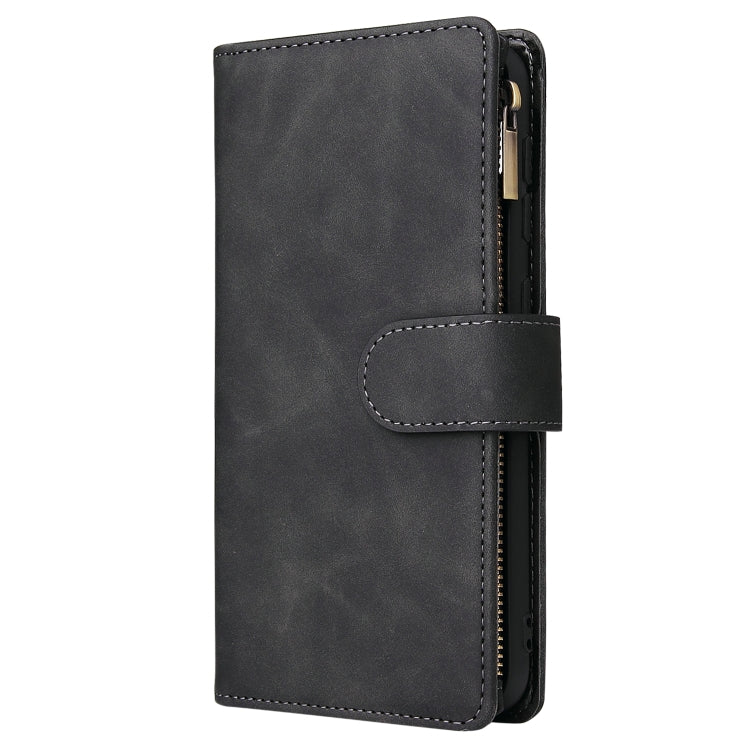 Multifunctional Retro Frosted Horizontal Flip Leather Case with Card Slot & Holder & Zipper Wallet & Photo Frame & Lanyard, For Samsung Galaxy A10, For Samsung Galaxy A20e, For Samsung Galaxy A40, For Samsung Galaxy A50, For Samsung Galaxy A70         ...