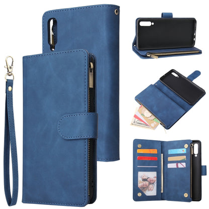 Multifunctional Retro Frosted Horizontal Flip Leather Case with Card Slot & Holder & Zipper Wallet & Photo Frame & Lanyard, For Samsung Galaxy A10, For Samsung Galaxy A20e, For Samsung Galaxy A40, For Samsung Galaxy A50, For Samsung Galaxy A70         ...