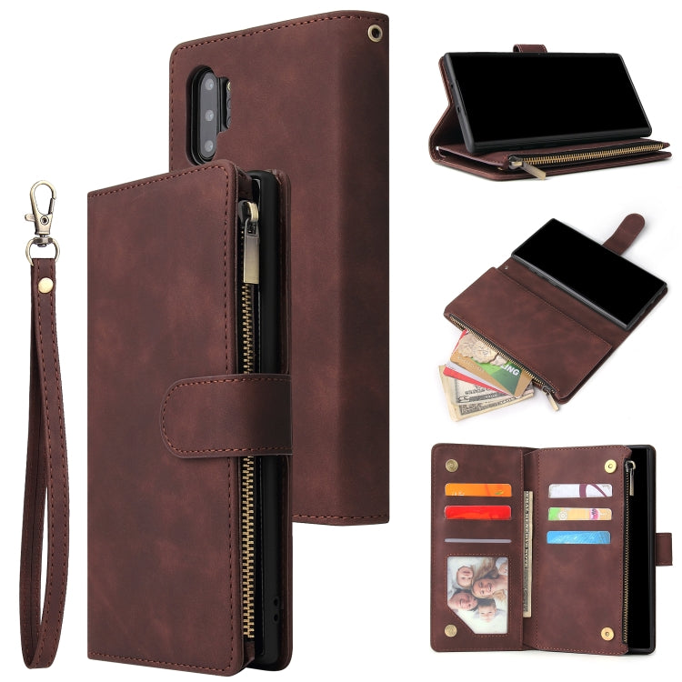 Multifunctional Retro Frosted Horizontal Flip Leather Case with Card Slot & Holder & Zipper Wallet & Photo Frame & Lanyard, For Samsung Galaxy A10, For Samsung Galaxy A20e, For Samsung Galaxy A40, For Samsung Galaxy A50, For Samsung Galaxy A70         ...