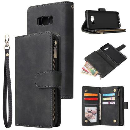 Multifunctional Retro Frosted Horizontal Flip Leather Case with Card Slot & Holder & Zipper Wallet & Photo Frame & Lanyard, For Samsung Galaxy A10, For Samsung Galaxy A20e, For Samsung Galaxy A40, For Samsung Galaxy A50, For Samsung Galaxy A70         ...