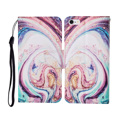 Painted Pattern Horizontal Flip Leathe Case, For iPhone 6, For iPhone 6 Plus, For iPhone 7 Plus