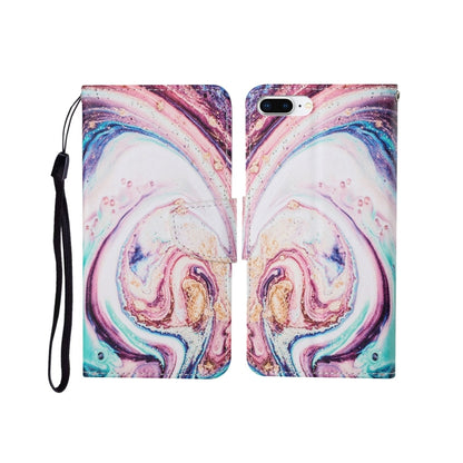 Painted Pattern Horizontal Flip Leathe Case, For iPhone 6, For iPhone 6 Plus, For iPhone 7 Plus