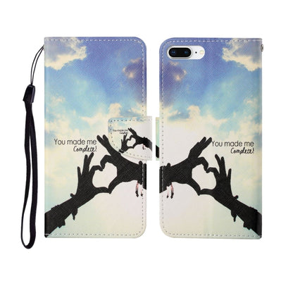 Painted Pattern Horizontal Flip Leathe Case, For iPhone 6, For iPhone 6 Plus, For iPhone 7 Plus
