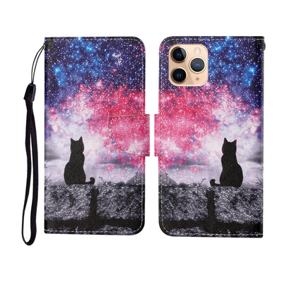 Painted Pattern Horizontal Flip Leathe Case, For iPhone 11, For iPhone 11 Pro, For iPhone 11 Pro Max