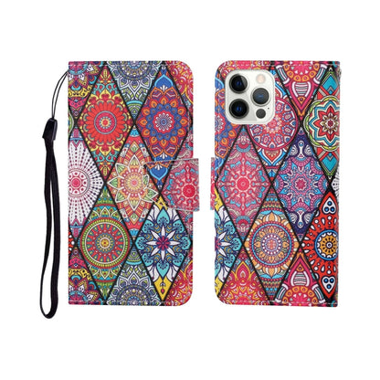 Painted Pattern Horizontal Flip Leathe Case, For iPhone 12 mini, For iPhone 12/12 Pro, For iPhone 12 Pro Max
