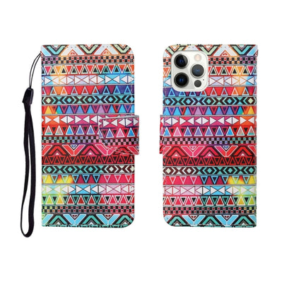 Painted Pattern Horizontal Flip Leathe Case, For iPhone 12 mini, For iPhone 12/12 Pro, For iPhone 12 Pro Max