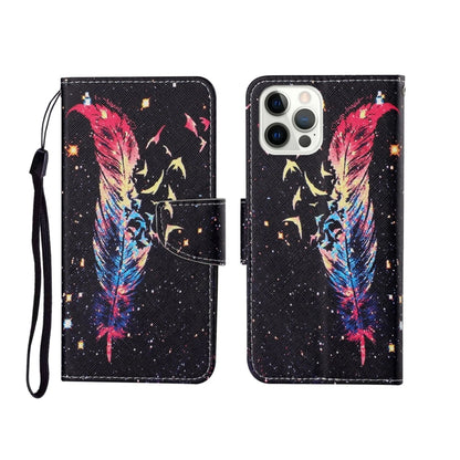 Painted Pattern Horizontal Flip Leathe Case, For iPhone 12 mini, For iPhone 12/12 Pro, For iPhone 12 Pro Max
