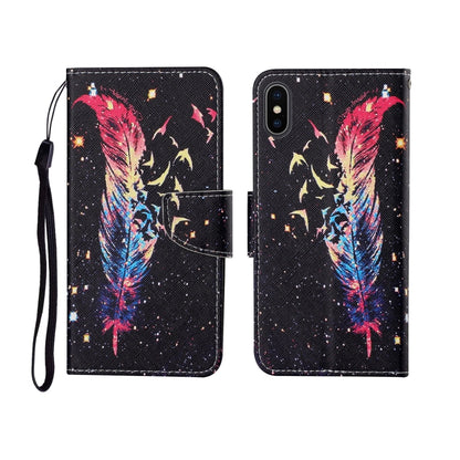 Painted Pattern Horizontal Flip Leathe Case, For iPhone SE (2020)/ 7 /8, For iPhone X, For iPhone XR