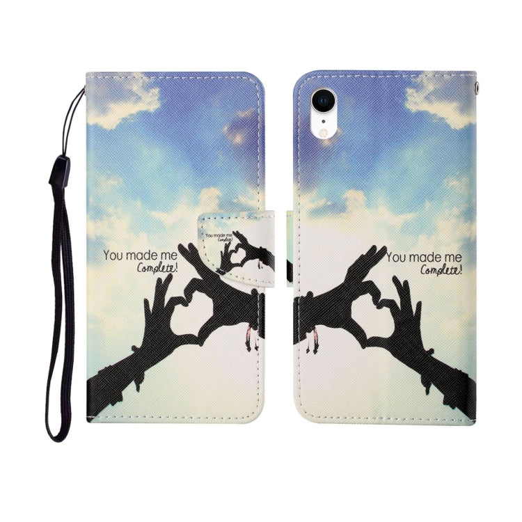 Painted Pattern Horizontal Flip Leathe Case, For iPhone XS Max