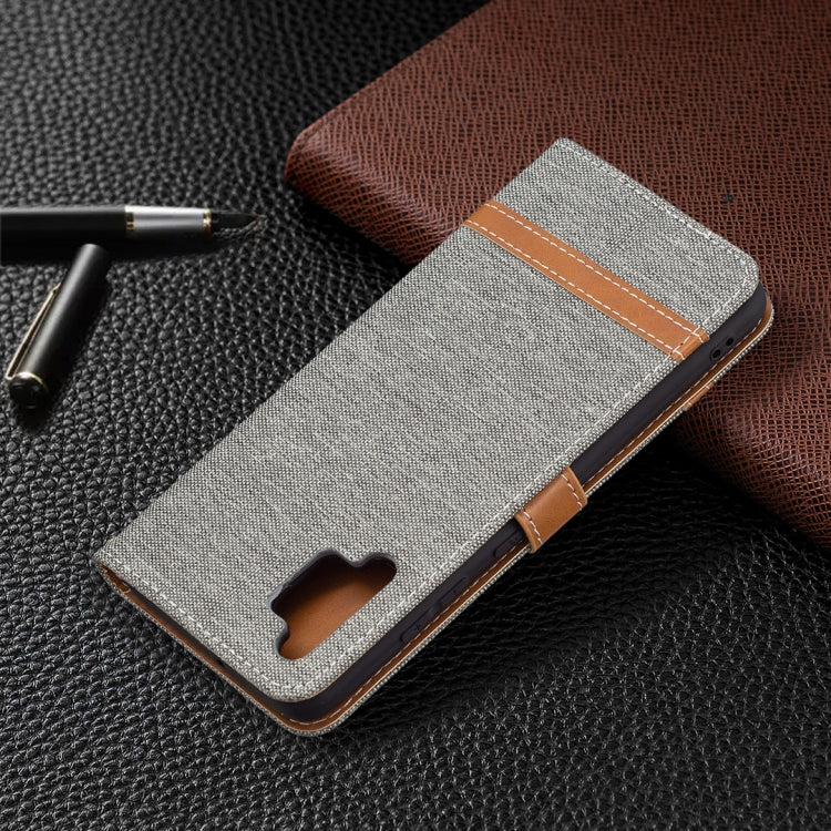 Color Matching Denim Texture Horizontal Flip Leather Case with Holder & Card Slots & Wallet & Lanyard, For Samsung Galaxy A32 4G