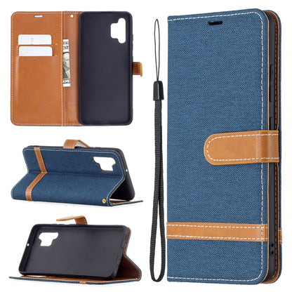 Color Matching Denim Texture Horizontal Flip Leather Case with Holder & Card Slots & Wallet & Lanyard, For Samsung Galaxy A32 4G