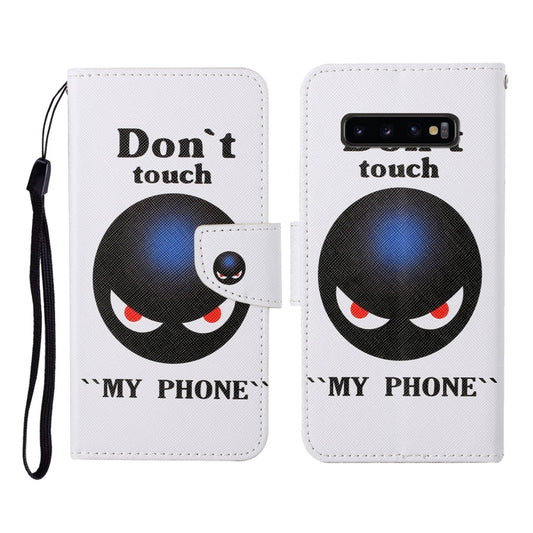 Colored Drawing Pattern Horizontal Flip Leather Case with Holder & Card Slots & Wallet & Lanyard, For Samsung Galaxy S10, For Samsung Galaxy S10+, For Samsung Galaxy S10e