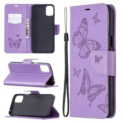 Two Butterflies Embossing Pattern Horizontal Flip Leather Case with Holder & Card Slot & Wallet & Lanyard, For LG K42, For Nokia C1 Plus, For Xiaomi Redmi Note 10 Pro, For Huawei P50, For Huawei P50 Pro, For Samsung Galaxy A32 4G