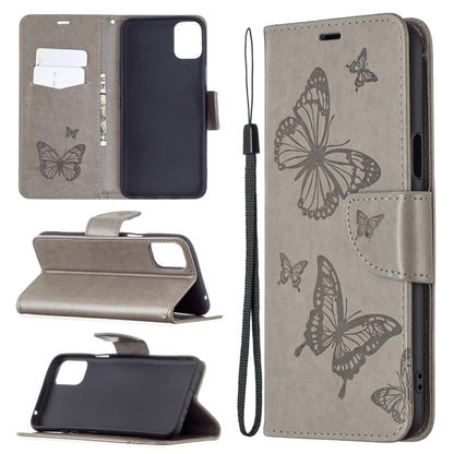 Two Butterflies Embossing Pattern Horizontal Flip Leather Case with Holder & Card Slot & Wallet & Lanyard, For LG K42, For Nokia C1 Plus, For Xiaomi Redmi Note 10 Pro, For Huawei P50, For Huawei P50 Pro, For Samsung Galaxy A32 4G