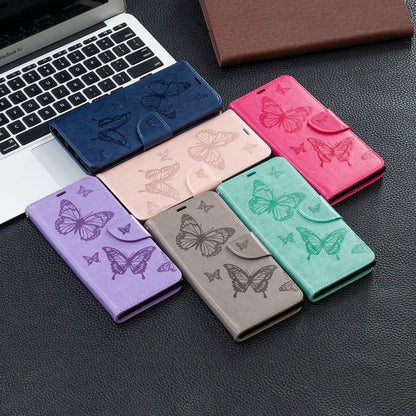 Two Butterflies Embossing Pattern Horizontal Flip Leather Case with Holder & Card Slot & Wallet & Lanyard, For LG K42, For Nokia C1 Plus, For Xiaomi Redmi Note 10 Pro, For Huawei P50, For Huawei P50 Pro, For Samsung Galaxy A32 4G