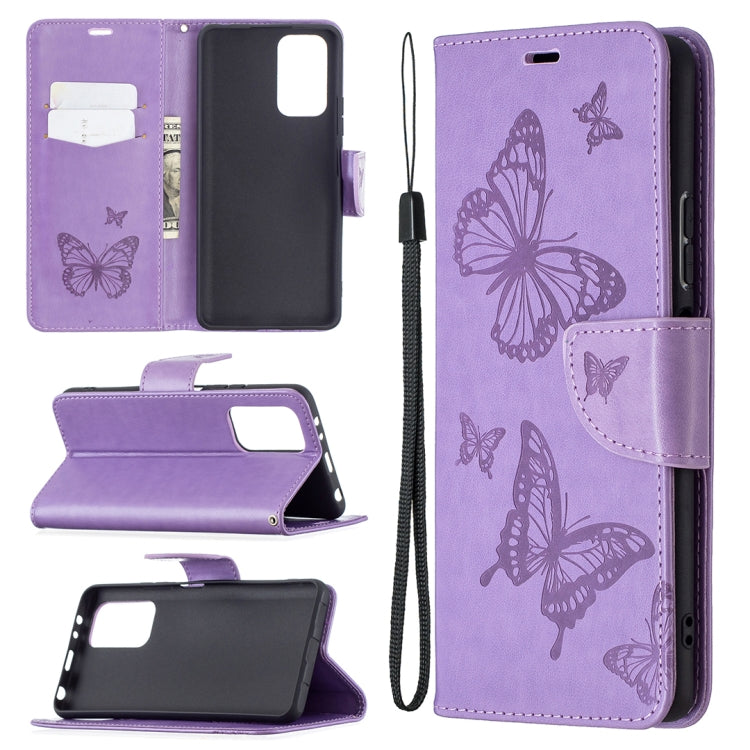 Two Butterflies Embossing Pattern Horizontal Flip Leather Case with Holder & Card Slot & Wallet & Lanyard, For LG K42, For Nokia C1 Plus, For Xiaomi Redmi Note 10 Pro, For Huawei P50, For Huawei P50 Pro, For Samsung Galaxy A32 4G