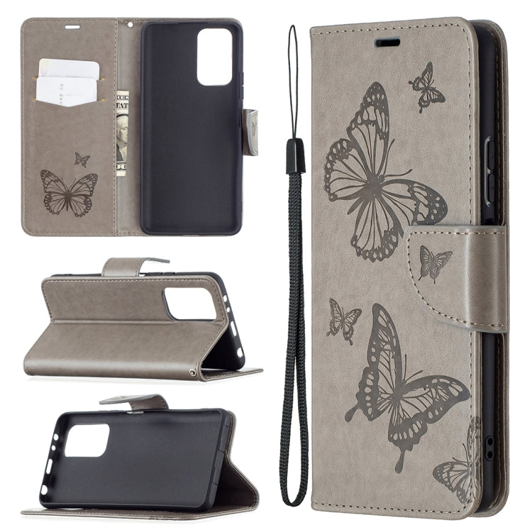 Two Butterflies Embossing Pattern Horizontal Flip Leather Case with Holder & Card Slot & Wallet & Lanyard, For LG K42, For Nokia C1 Plus, For Xiaomi Redmi Note 10 Pro, For Huawei P50, For Huawei P50 Pro, For Samsung Galaxy A32 4G