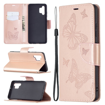 Two Butterflies Embossing Pattern Horizontal Flip Leather Case with Holder & Card Slot & Wallet & Lanyard, For LG K42, For Nokia C1 Plus, For Xiaomi Redmi Note 10 Pro, For Huawei P50, For Huawei P50 Pro, For Samsung Galaxy A32 4G