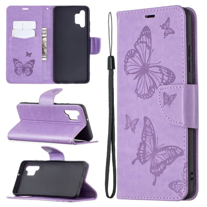 Two Butterflies Embossing Pattern Horizontal Flip Leather Case with Holder & Card Slot & Wallet & Lanyard, For LG K42, For Nokia C1 Plus, For Xiaomi Redmi Note 10 Pro, For Huawei P50, For Huawei P50 Pro, For Samsung Galaxy A32 4G