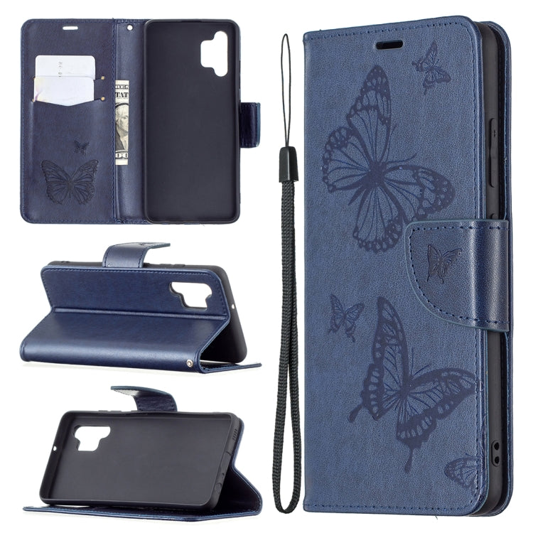 Two Butterflies Embossing Pattern Horizontal Flip Leather Case with Holder & Card Slot & Wallet & Lanyard, For LG K42, For Nokia C1 Plus, For Xiaomi Redmi Note 10 Pro, For Huawei P50, For Huawei P50 Pro, For Samsung Galaxy A32 4G