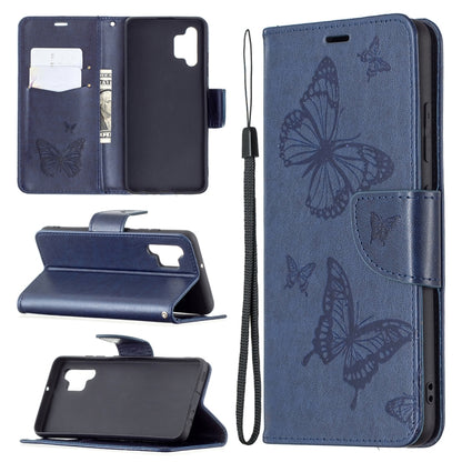 Two Butterflies Embossing Pattern Horizontal Flip Leather Case with Holder & Card Slot & Wallet & Lanyard, For LG K42, For Nokia C1 Plus, For Xiaomi Redmi Note 10 Pro, For Huawei P50, For Huawei P50 Pro, For Samsung Galaxy A32 4G