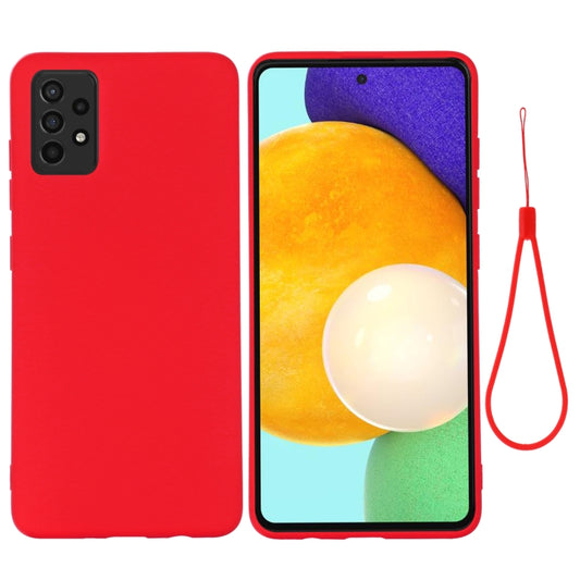 Pure Color Liquid Silicone Shockproof Full Coverage Case, For Samsung A52 5G / 4G