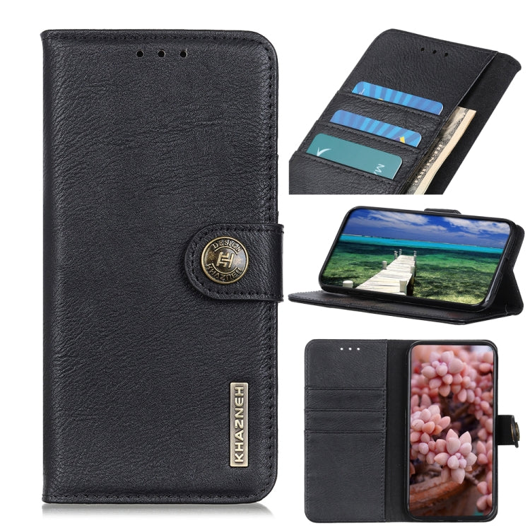 KHAZNEH Cowhide Texture Horizontal Flip Leather Case with Holder & Card Slots & Wallet, For Samsung Galaxy S21 FE