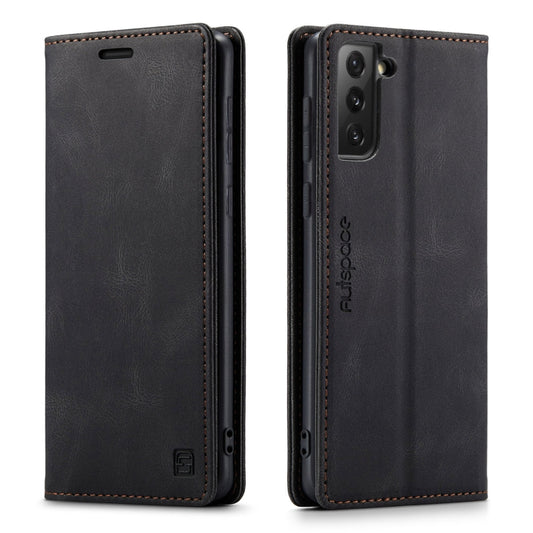 AutSpace A01 Retro Skin-feel Crazy Horse Texture Horizontal Flip Leather Case with Holder & Card Slots & Wallet & RFID, For Samsung Galaxy S21 5G, For Samsung Galaxy S21+ 5G, For Samsung Galaxy S21 Ultra 5G, For Samsung Galaxy S20, For Samsung Galaxy S...