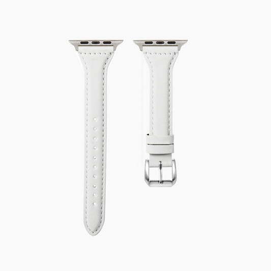Universal T-shaped Thin Leather Watch Strap, For Apple Watch Series 7 45mm / 6 & SE & 5 & 4 44mm / 3 & 2 & 1 42mm, For Apple Watch Series 7 41mm / 6 & SE & 5 & 4 40mm / 3 & 2 & 1 38mm                                                                     ...
