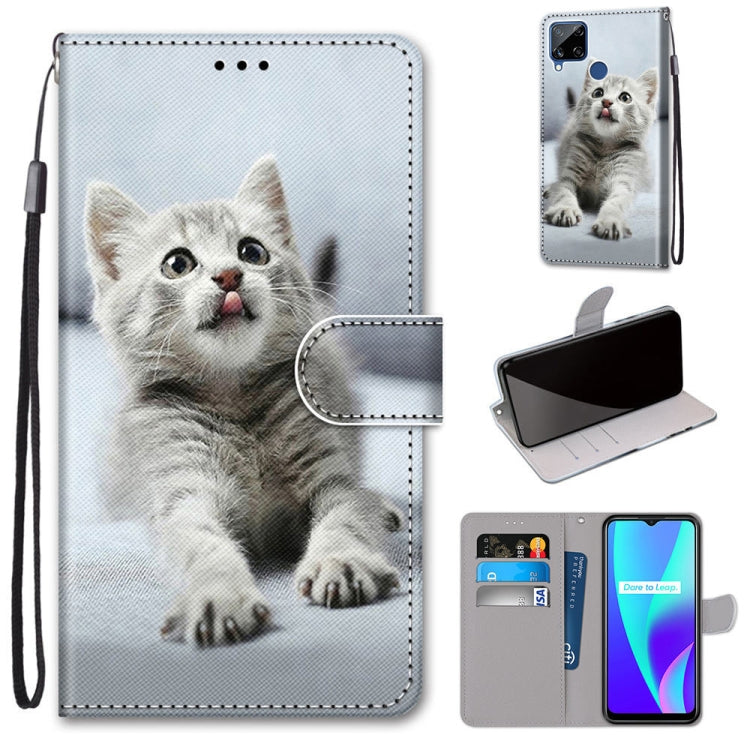 Coloured Drawing Cross Texture Horizontal Flip PU Leather Case with Holder & Card Slots & Wallet & Lanyard, For OPPO Realme C15 / C12 / C25 / 7i (Global) / Narzo 20 / 30A, For Nokia 5.4
